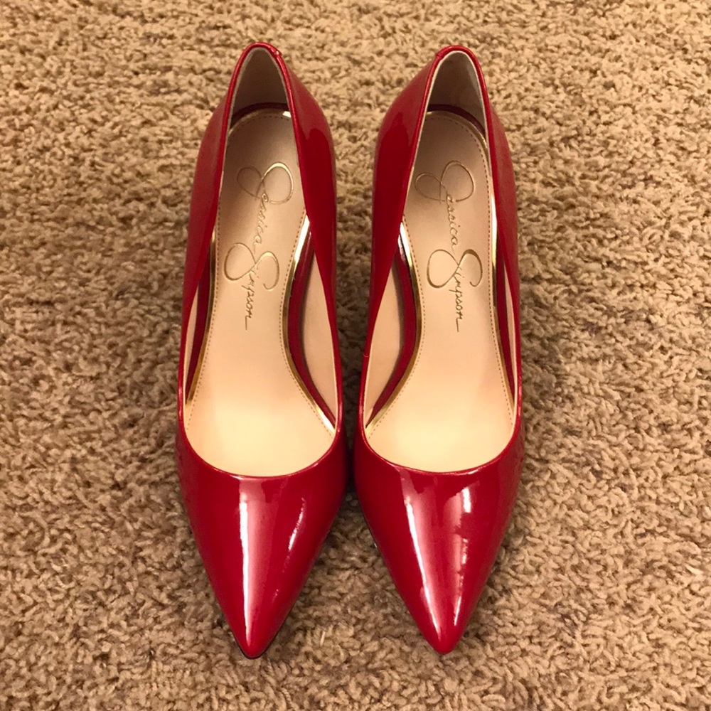 Never Worn- Jessica Simpson Red Heels Size 6